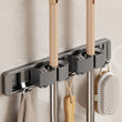 🔥2025 Hot Sale🔥No-Drill Wall-Mounted & Heavy-Duty Broom and Mop Holder with Hook