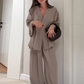💗Summer Specials✨Women's Elegance V-Neck Top & Wide-Leg Pants Set✈️Free Shipping