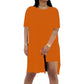 ✨2025 New Arrivals ✨Women's Solid Round-Neck Dress ＆ Shorts Set