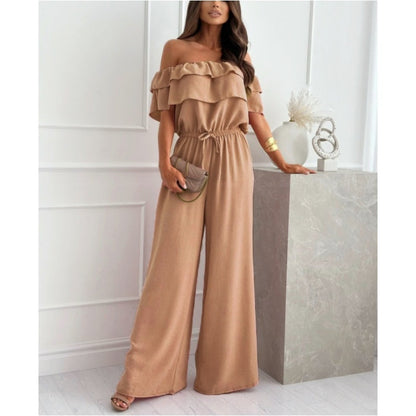 🌺Women’s Off Shoulder Ruffle Jumpsuit🍑