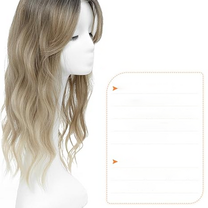 🔥HOT SALE 50% OFF🔥Wavy Clip-In Hair Topper with Bangs for Thinning Hair