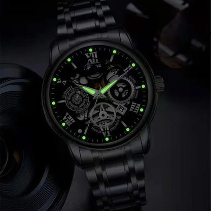 🎄Christmas Sale 70% OFF🔥Men's Waterproof Roman Skeleton Automatic Mechanical Watch