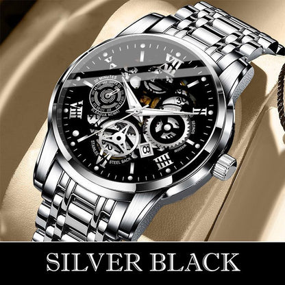 🎄Christmas Sale 70% OFF🔥Men's Waterproof Roman Skeleton Automatic Mechanical Watch