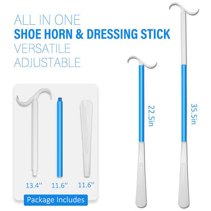 💥Limited time 50% off🔥 Adjustable Long Shoe Horn with Sock Remover for Seniors