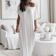 Seasonal bestseller with 50% off 🔥Women's Summer Casual Loose Solid Color Short-Sleeve Long Dress