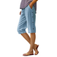 Women's Casual Loose Cotton Linen Breathable Capri Pants