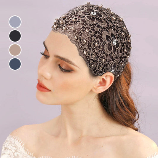 Plum Blossom Hollow Beaded Wide Headband