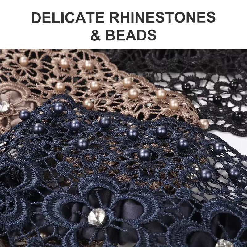 Plum Blossom Hollow Beaded Wide Headband