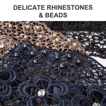 Plum Blossom Hollow Beaded Wide Headband