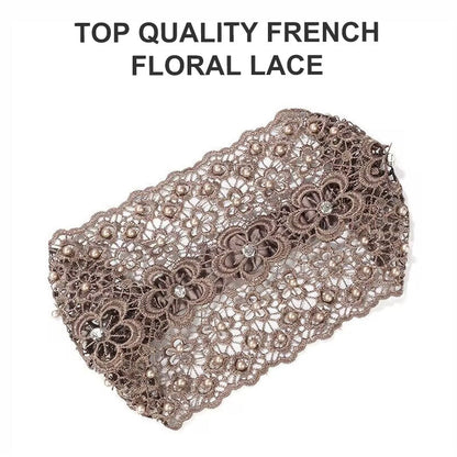 Plum Blossom Hollow Beaded Wide Headband