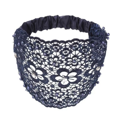Plum Blossom Hollow Beaded Wide Headband