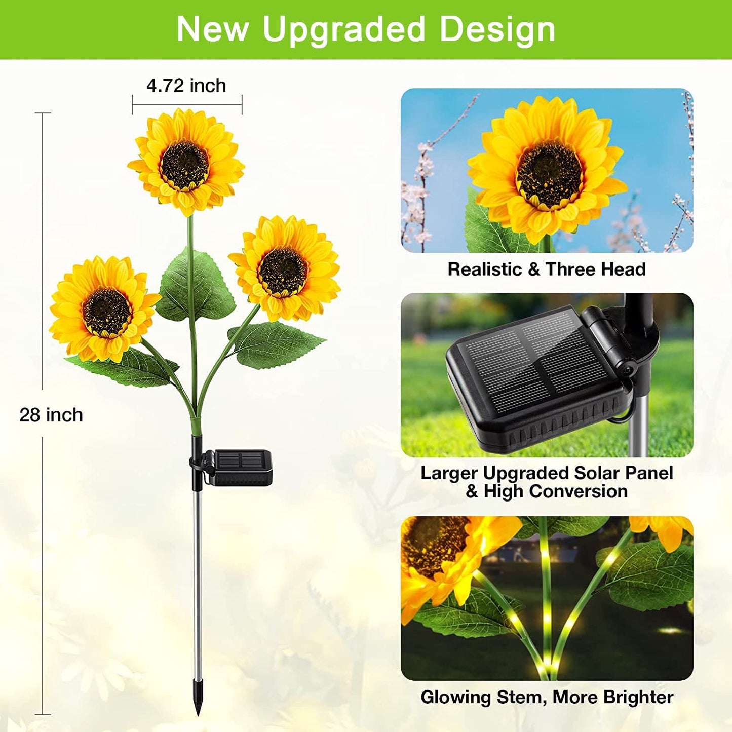 🔥2025 New Hot Sale 50% OFF🔥Sunflower Solar Garden Stake Led Lights🌻