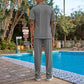 Men's Casual Shirt & Pants Two-Piece Set