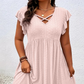 ⏰🔥LIMITED TIME 50% OFF! 👗 Women’s V-Neck Ruffle Trim Dress – Flattering Fit, Soft Fabric & Perfect for Any Event ✨🌸