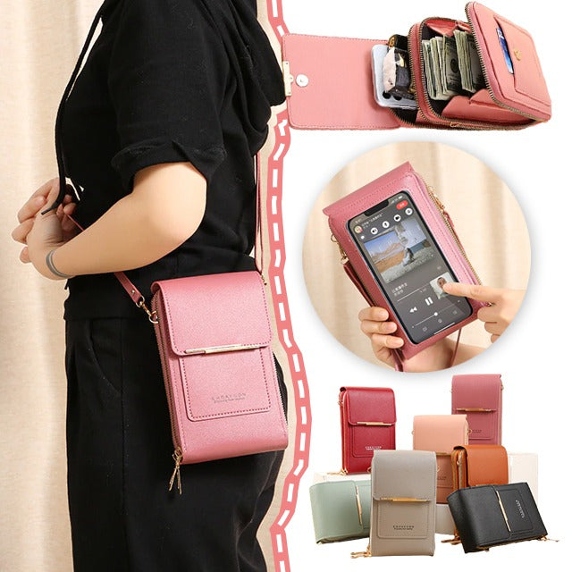 👜 📱 Women's Touch Screen Messenger Bag – Smart Phone Charging, Anti-Theft & Water-Resistant ✨