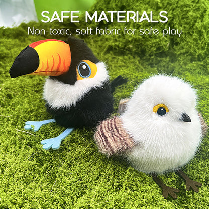 🎁🐱Realistic bird-shaped interactive cat toy