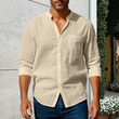💎 50% OFF! 💎 Men's Linen Long Sleeve Stand Collar Shirt