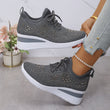 💎 60% OFF! 💎 Rhinestones-Embellished Breathable Mesh Sneakers – Sparkle with Every Step, Airy Comfort & Grippy Soles ✨👟