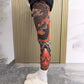 Stretchy Tattoo-Print Leg Sleeve