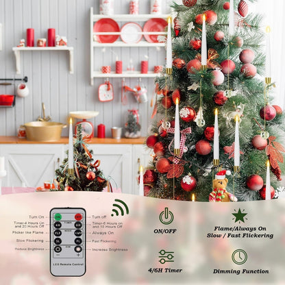 🎁Early Christmas Promotion - 50% OFF🎄Christmas Tree Led Candles with Clear Crystal Ball Hook