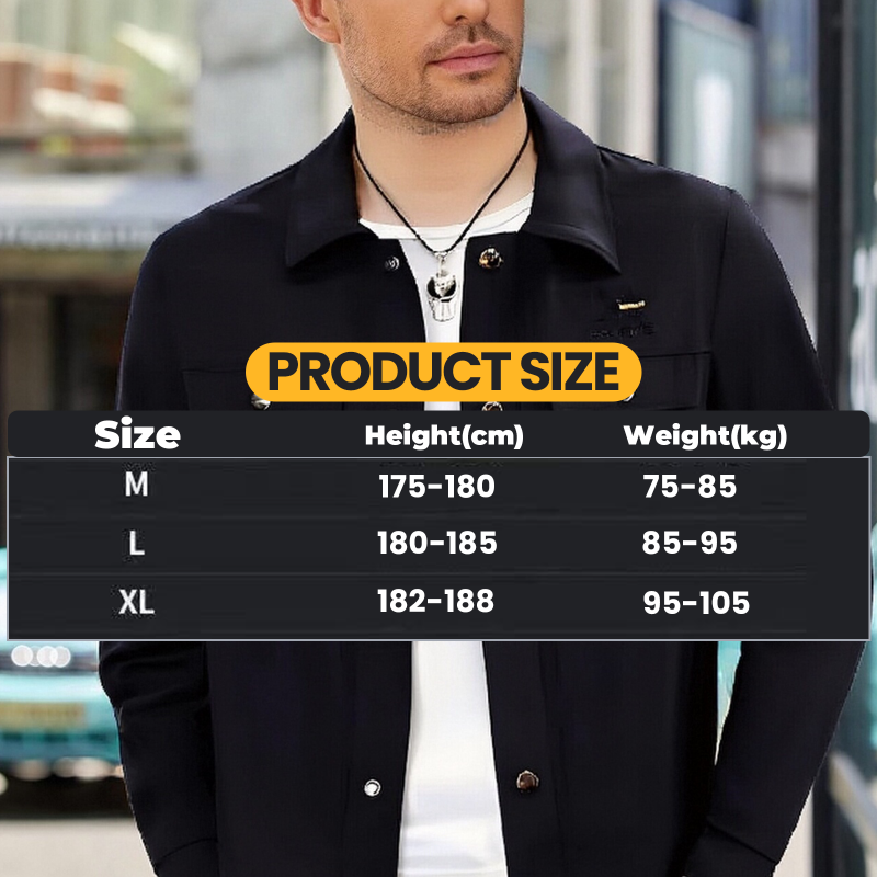 Men's Windproof Lightweight Button-Down Jacket