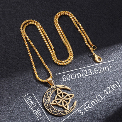 🔥 LAST DAY PROMOTION - 50%OFF 🔥 Celtic Moon Pendant Necklace