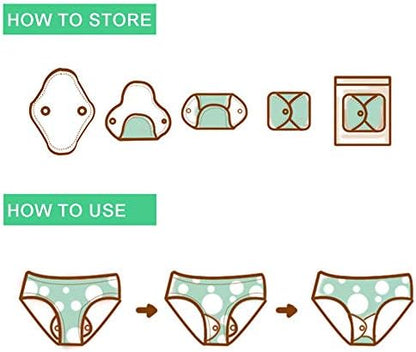💖Reusable pads that can be used for at least 4 years (Random color)