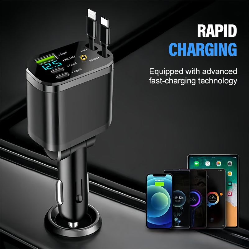 🎅🏻Christmas Sale 50% OFF!!🎁Car Fast Charger with Starry Sky Ambient Lighting