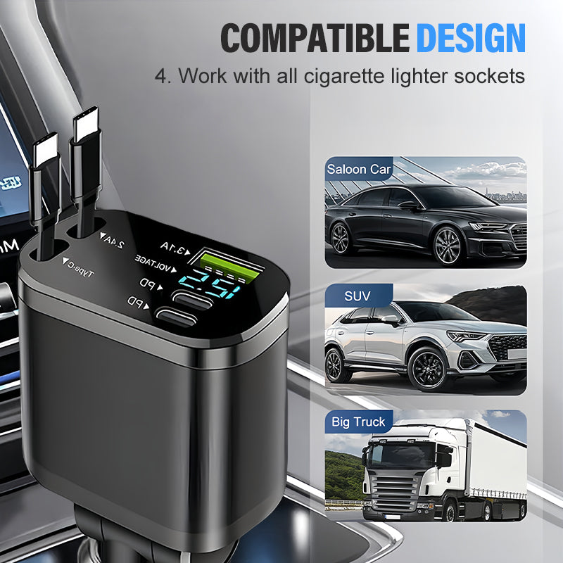 🎅🏻Christmas Sale 50% OFF!!🎁Car Fast Charger with Starry Sky Ambient Lighting