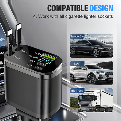 🎅🏻Christmas Sale 50% OFF!!🎁Car Fast Charger with Starry Sky Ambient Lighting