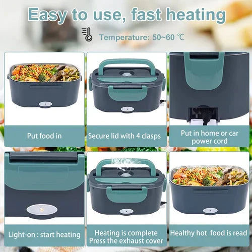 🎁NEW YEAR 2026 HOT SALE - Limited time 53% OFF🔥2-in-1 Portable Dual Voltage Electric 7-Piece Set Lunch Box
