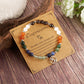12 Zodiac Stone Beaded Bracelet with Astrological Sign Charm