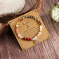 12 Zodiac Stone Beaded Bracelet with Astrological Sign Charm