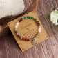 12 Zodiac Stone Beaded Bracelet with Astrological Sign Charm
