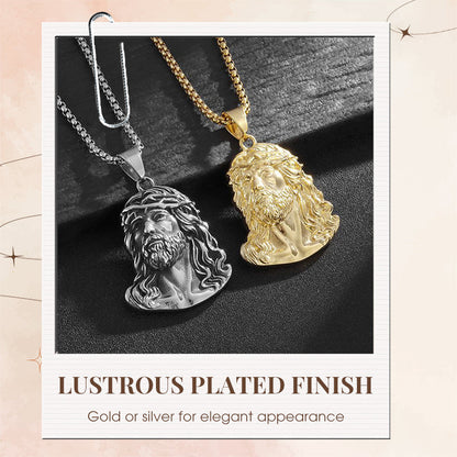 ⏳Limited-time 50% off⏰Jesus Head Pendant Necklace✝️📿