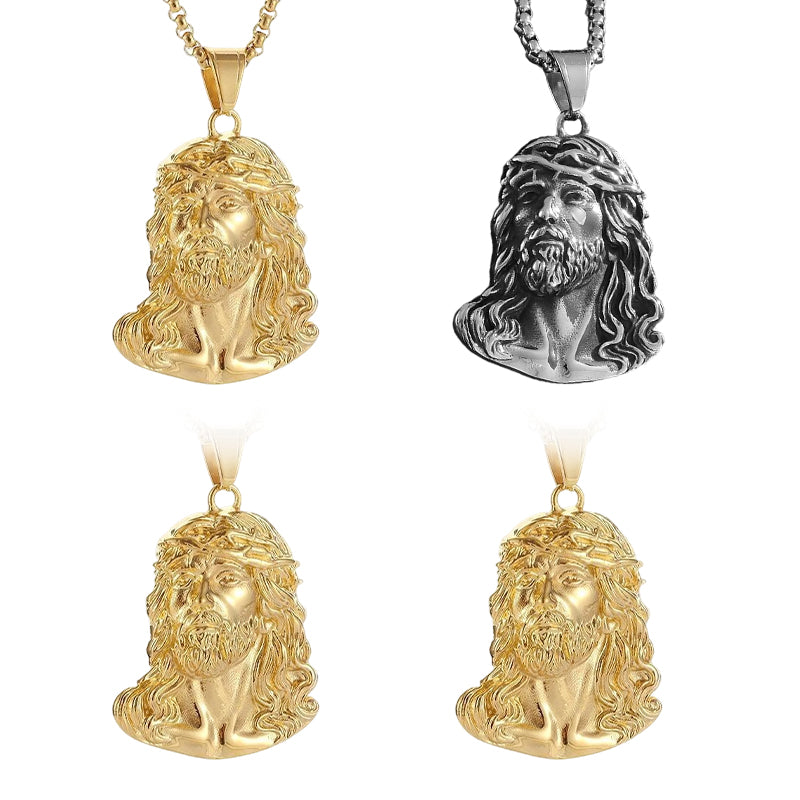 ⏳Limited-time 50% off⏰Jesus Head Pendant Necklace✝️📿
