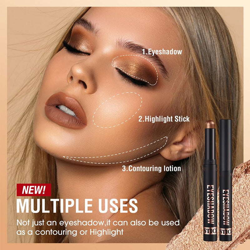 🎅ONLY TODAY -$ 17.98 FOR 8 PCS!!🎄50K+ SOLD! 🎁✨8 Colors Glitter Eyeshadow Stick Waterproof & Long-Wearing & Multi-Use