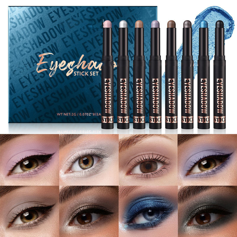 🎅ONLY TODAY -$ 17.98 FOR 8 PCS!!🎄50K+ SOLD! 🎁✨8 Colors Glitter Eyeshadow Stick Waterproof & Long-Wearing & Multi-Use