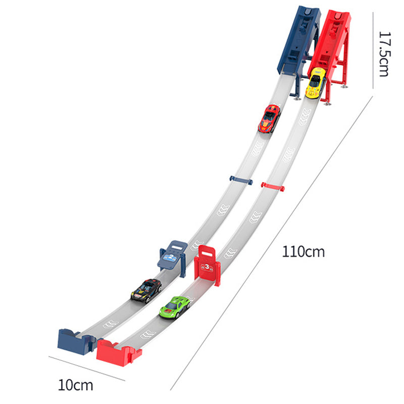 Dual Toy Car Launcher Racing Track Set for Kids