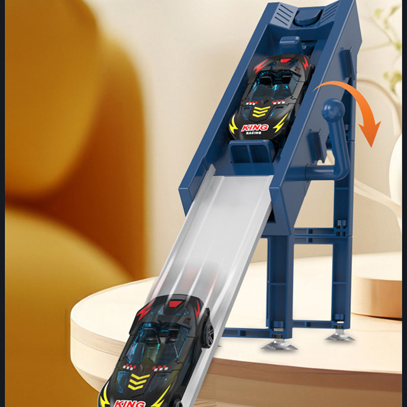 Dual Toy Car Launcher Racing Track Set for Kids
