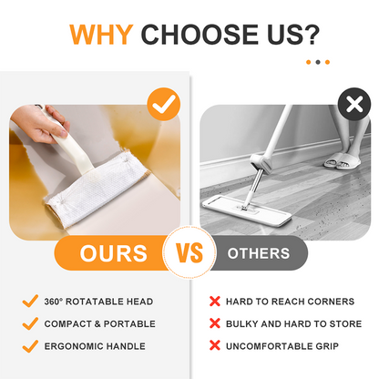 🔥Hot Sale Offers-Mini No-Touch Sweeper Mop for Reusable Facial Wipes
