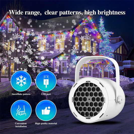 🎅Christmas Hot Sale🎁16-Pattern USB Christmas Projector Light