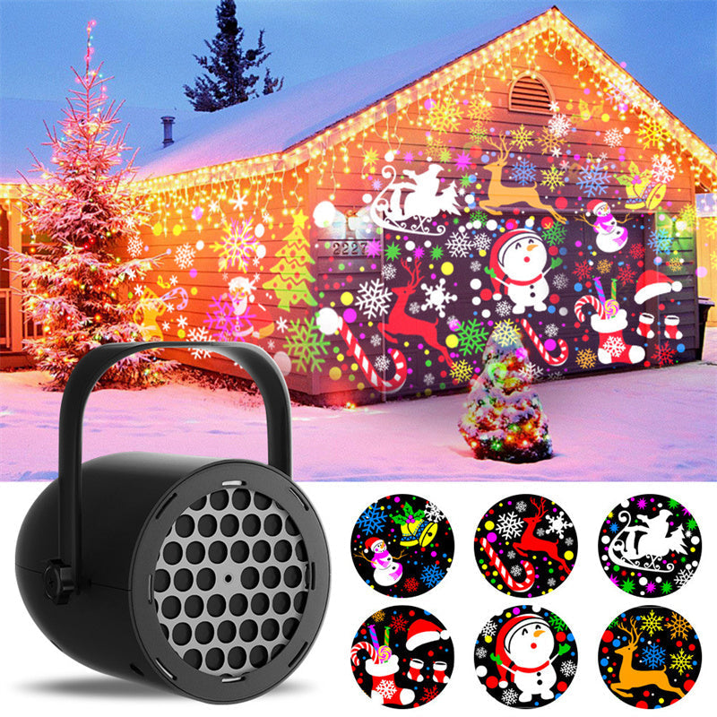 🎅Christmas Hot Sale🎁16-Pattern USB Christmas Projector Light