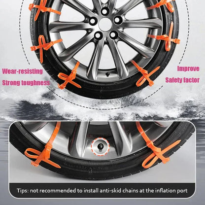 🔥2025 Winter Hot Sale🔥Universal Reusable Anti-skid Nylon Tire Chains
