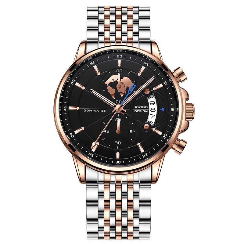 💥Christmas Eve Sale: 50% OFF🌍Men's watch with globe motif in maritime style✈️Free Shipping