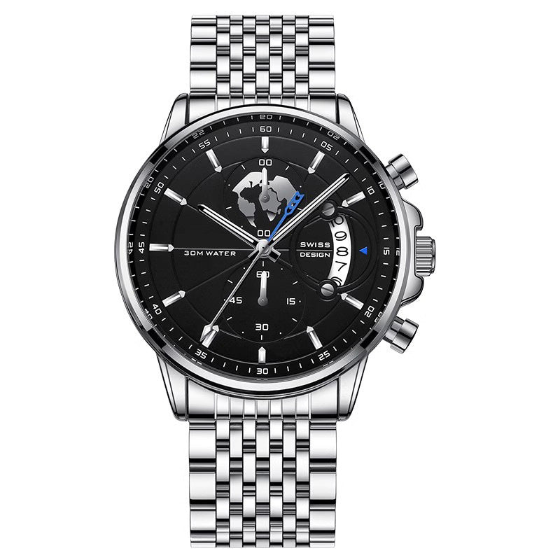 💥Christmas Eve Sale: 50% OFF🌍Men's watch with globe motif in maritime style✈️Free Shipping