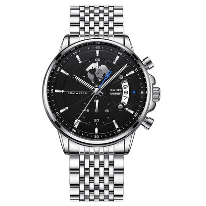 💥Christmas Eve Sale: 50% OFF🌍Men's watch with globe motif in maritime style✈️Free Shipping