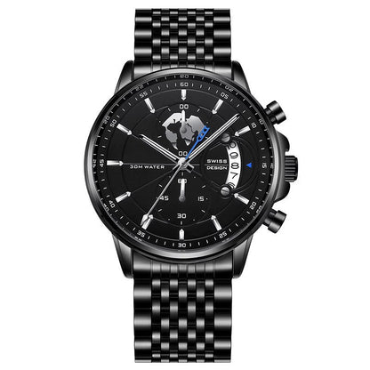 💥Christmas Eve Sale: 50% OFF🌍Men's watch with globe motif in maritime style✈️Free Shipping