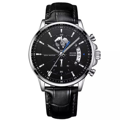 💥Christmas Eve Sale: 50% OFF🌍Men's watch with globe motif in maritime style✈️Free Shipping