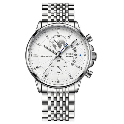 💥Christmas Eve Sale: 50% OFF🌍Men's watch with globe motif in maritime style✈️Free Shipping